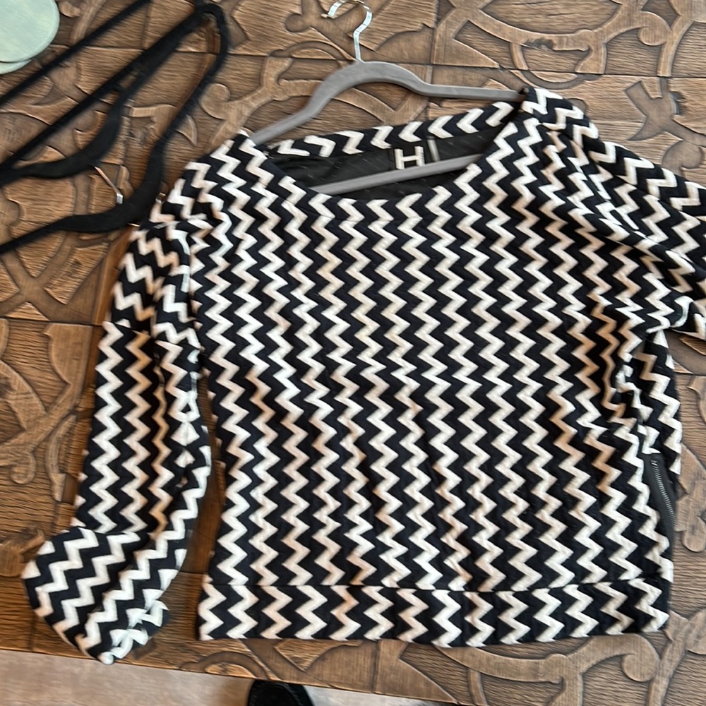 Black and white sweater